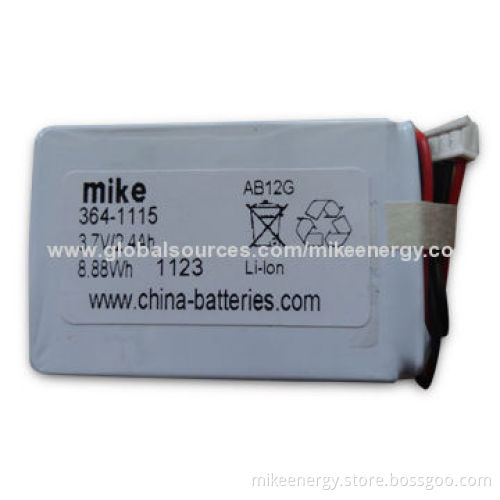 Li-ion Battery Pack with 3.7V Nominal Voltage and 2,400mAh Capacity